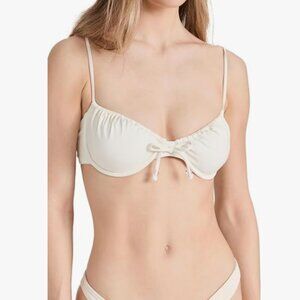 Solid & Striped Morgan x Sofia Richie Grainge The Lolita Bikini Top in Ecru